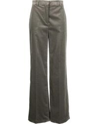 Alberta Ferretti - Wide-Leg Velvet Trousers - Lyst