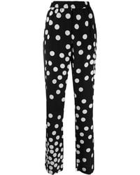 Valentino Garavani - Polka-Dot Straight-Leg Trousers - Lyst