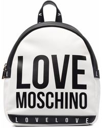Love Moschino - All-over Logo Print Backpack - Lyst