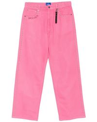 DAGGER - Stud-Embellished Embroidered Jeans - Lyst