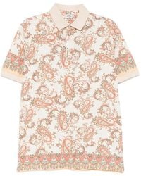 Etro - Paisley-Print Polo Shirt - Lyst