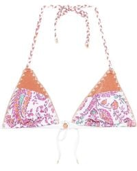 Banana Moon - Paisley-Print Braided-Strap Bikini Top - Lyst