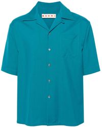 Marni - Camp-collar Virgin Wool Shirt - Lyst