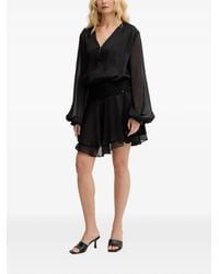 Guess - V-Neck Long-Sleeve Mini Dress - Lyst