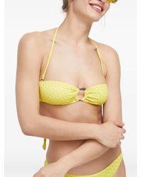 Trussardi - Geometric-Print Halterneck Bikini Top - Lyst
