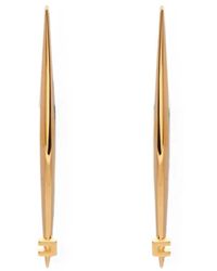 Elisabetta Franchi - Logo-Plaque Drop Earrings - Lyst