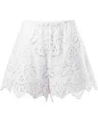 Toccin - Pavlina Guipure-Lace Scalloped-Edge Shorts - Lyst