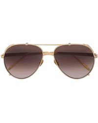 Linda Farrow - Newman Pilot-frame Sunglasses - Lyst