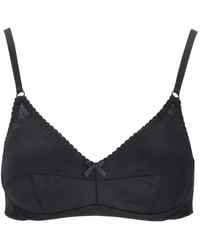Laura Urbinati - Lace-Panel Bow-Detail Bra - Lyst