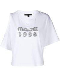 Maje - 1998 T-Shirt aus Baumwolle - Lyst