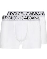 Dolce & Gabbana - Set aus zwei Shorts mit Logo-Print - Lyst