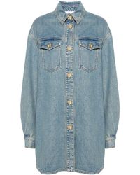 Moschino - Robe en jean à coupe courte - Lyst