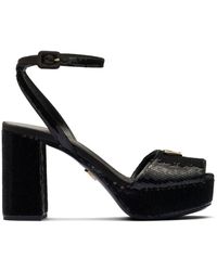 Prada - Sequinned Platform Sandals - Lyst