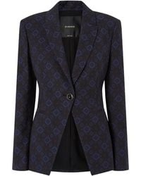 Pinko - Jack Met Enkele Rij Knopen En Geometrische Print - Lyst