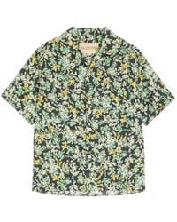 Valentino Garavani - Cotton Poplin Bowling Shirt With Papier Floral Print - Lyst