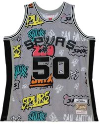 Mitchell & Ness - Slap Sticker Swingman "Nba Spurs 1998 David Robinson" T-Shirt - Lyst