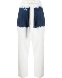 8pm Jeans con fantasia tie dye - Bianco