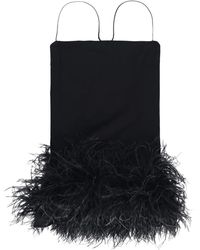 The Attico - Fujiko Feather-trim Minidress - Lyst