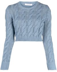 Max Mara - Cable-knit Cropped Top - Lyst