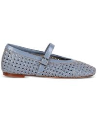 LORENA PAGGI - Woven Buckle-Fastening Flat Pumps - Lyst
