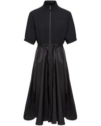 Moncler - Logo Patch Midi Dress - Lyst