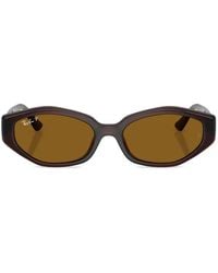 Ray-Ban - Geometric-Frame Polarized Sunglasses - Lyst