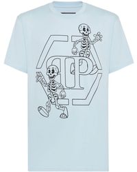 Philipp Plein - Skeleton-print Cotton T-shirt - Lyst