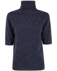 Antonelli - Jersey Con Lentejuelas Y Cuello Vuelto - Lyst