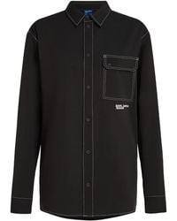 KARL LAGERFELD - Contrast-Stitch Long-Sleeve Shirt - Lyst