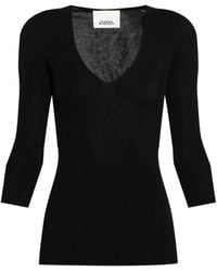 Isabel Marant - Ribbed V-Neck Top - Lyst