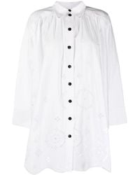 Ganni - Long-Sleeve Shirt Dress - Lyst