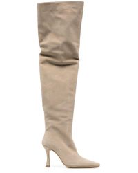 STAUD - Cami 95mm Suede Thigh-high Boots - Lyst
