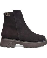 Casadei - Logo-Plaque Boots - Lyst