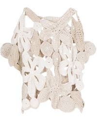 Antonelli - Gehäkelter Pullover Mit Blumen - Lyst