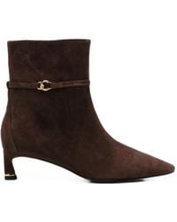Coccinelle - Logo-Plaque Suede Ankle Boots - Lyst