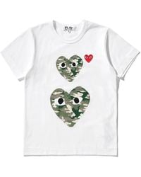 COMME DES GARÇONS PLAY - Twin Heart T-shirt - Lyst