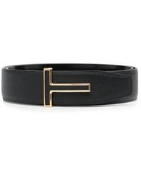 Tom Ford - Grain Leather Insert Buckle T Belt - Lyst