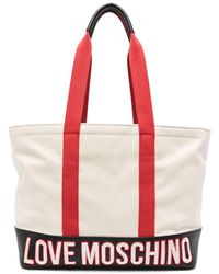 Love Moschino - Shopper mit Logo-Stickerei - Lyst