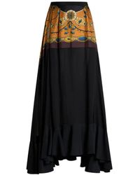 Etro - Jupe Longue En Soie À Nœud Et Imprimé Bijoux - Lyst