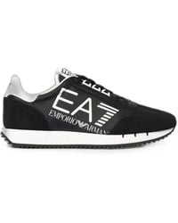 EA7 - Fabric Sneakers With Suede Inserts - Lyst