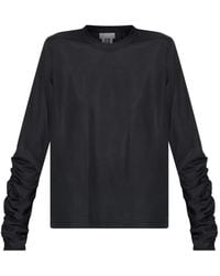 Noir Kei Ninomiya - Ruched Long-Sleeve Top - Lyst