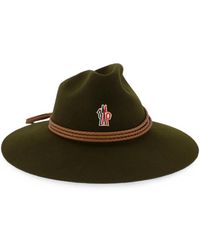 Moncler - Chapeau À Patch Logo Et Bord Large - Lyst