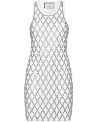 Philipp Plein - Short Tank Dress Crystal Net - Lyst
