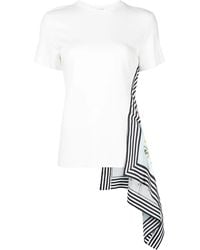Monse - Asymmetric Graphic-Print Hybrid T-Shirt - Lyst