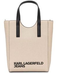 Karl Lagerfeld - Shopper Met Dubbel Handvat En Logoprint - Lyst