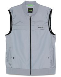 BOSS - Gridlyte Zip-Front Sleeveless Gilet - Lyst