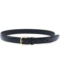 TOTEME - Crocodile-Embossed Leather Belt - Lyst