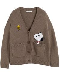 Chinti & Parker - Snoopy Peek Pocket Cardigan - Lyst