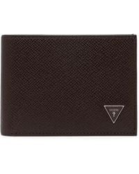 Guess - Logo-Plaque Bi-Fold Wallet - Lyst