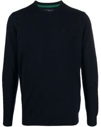 Barbour - Logo-Embroidered Wool Sweater - Lyst